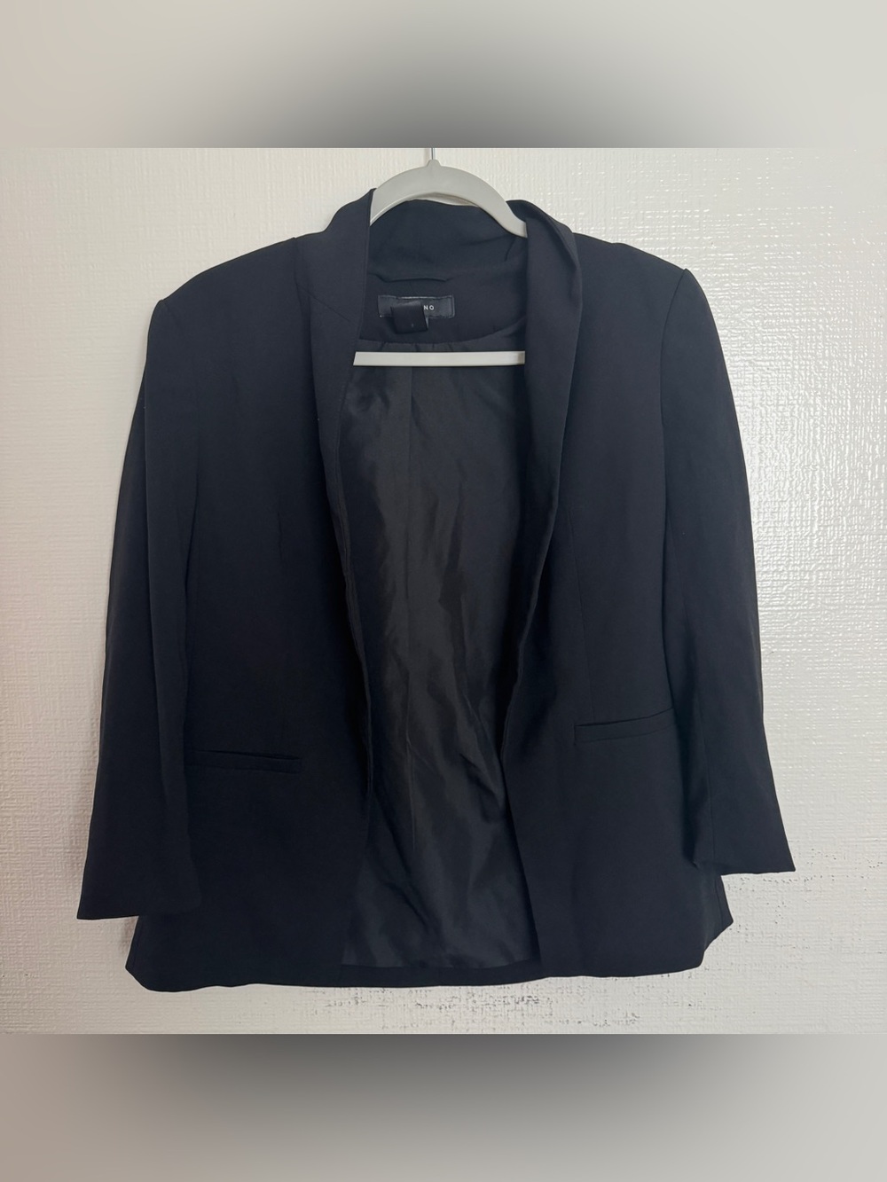 Black Women's Open-Front Blazer Jacket